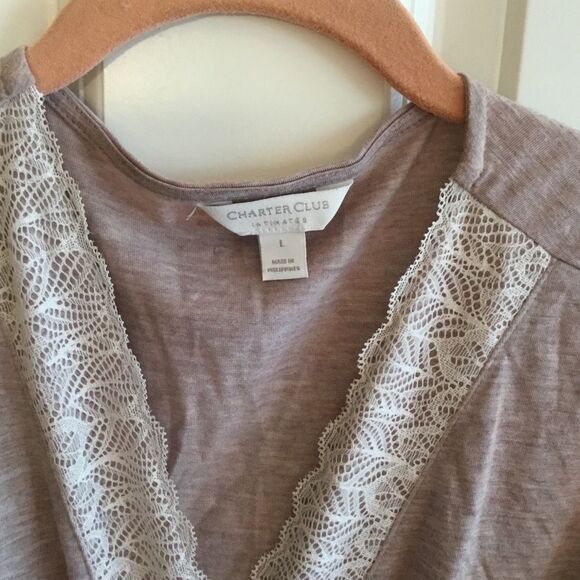 NWOT Charter Club Women’s Knit Wrap Robe Sz L - Picture 3 of 9